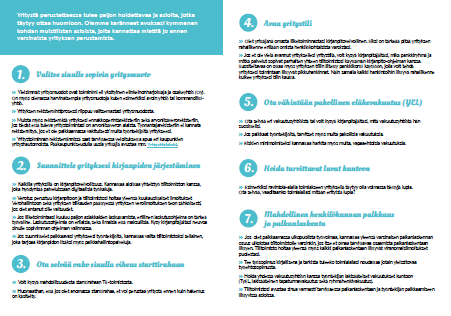 Aloittavan yrittäjän opas -mallikuva
